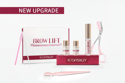 Iconsight brow lift product set with tools on a white background