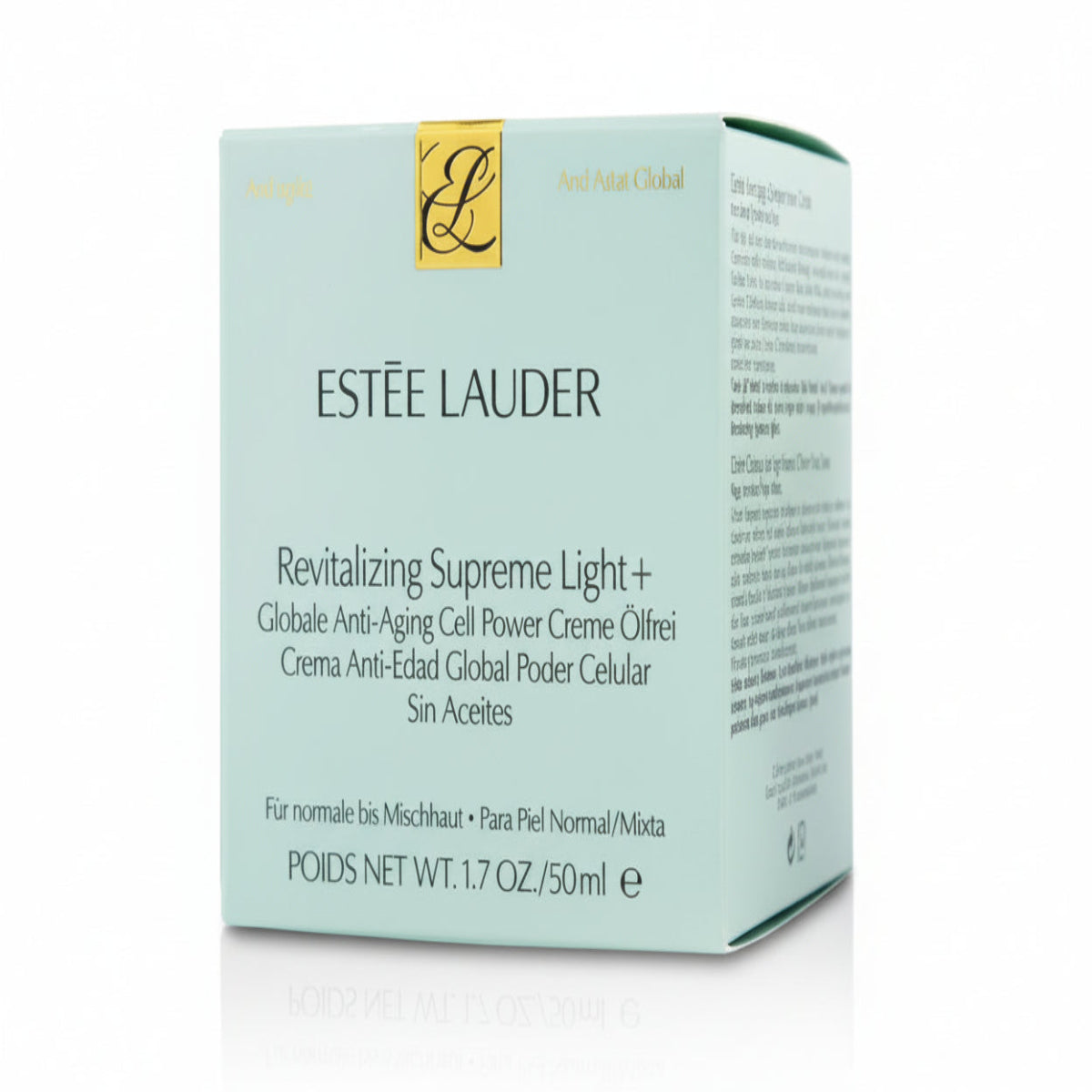 Estée Lauder Revitalizing Supreme Light+ cream packaging on a white background