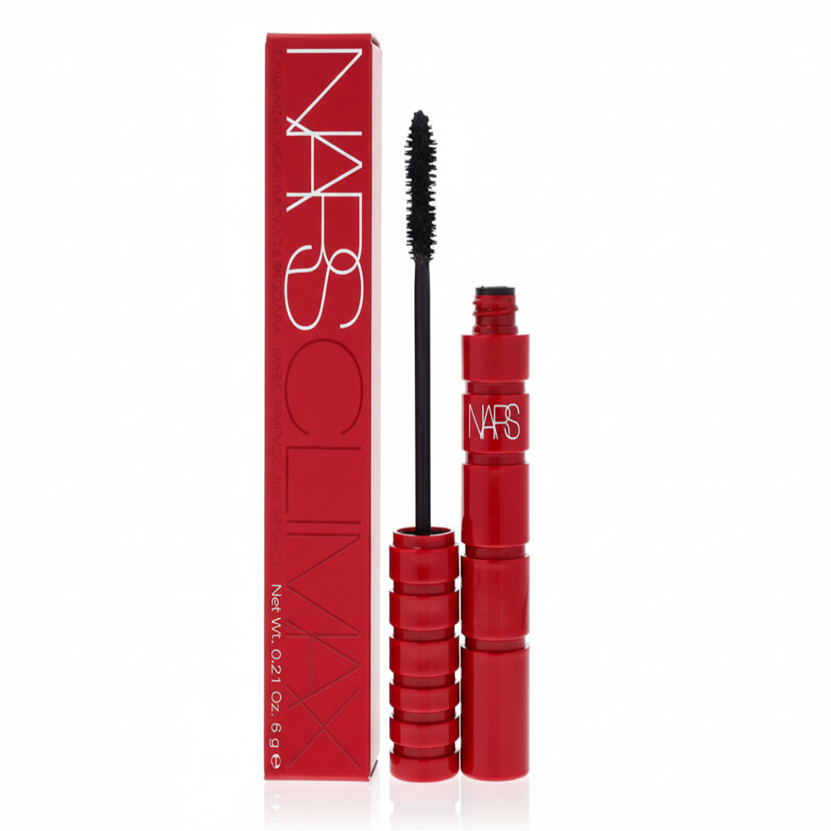 NARS mascara with red packaging on a white background