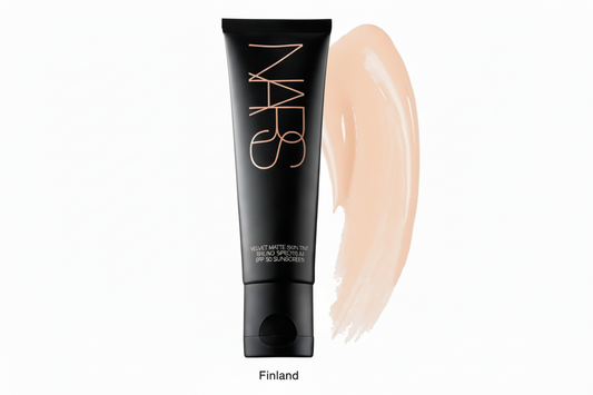 NARS foundation tube with a swatch on a white background