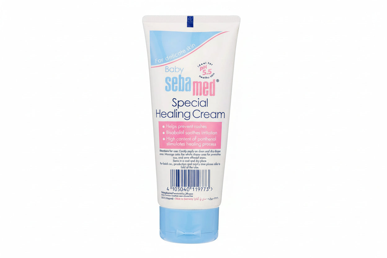 Sebamed Special Healing Cream tube on a white background