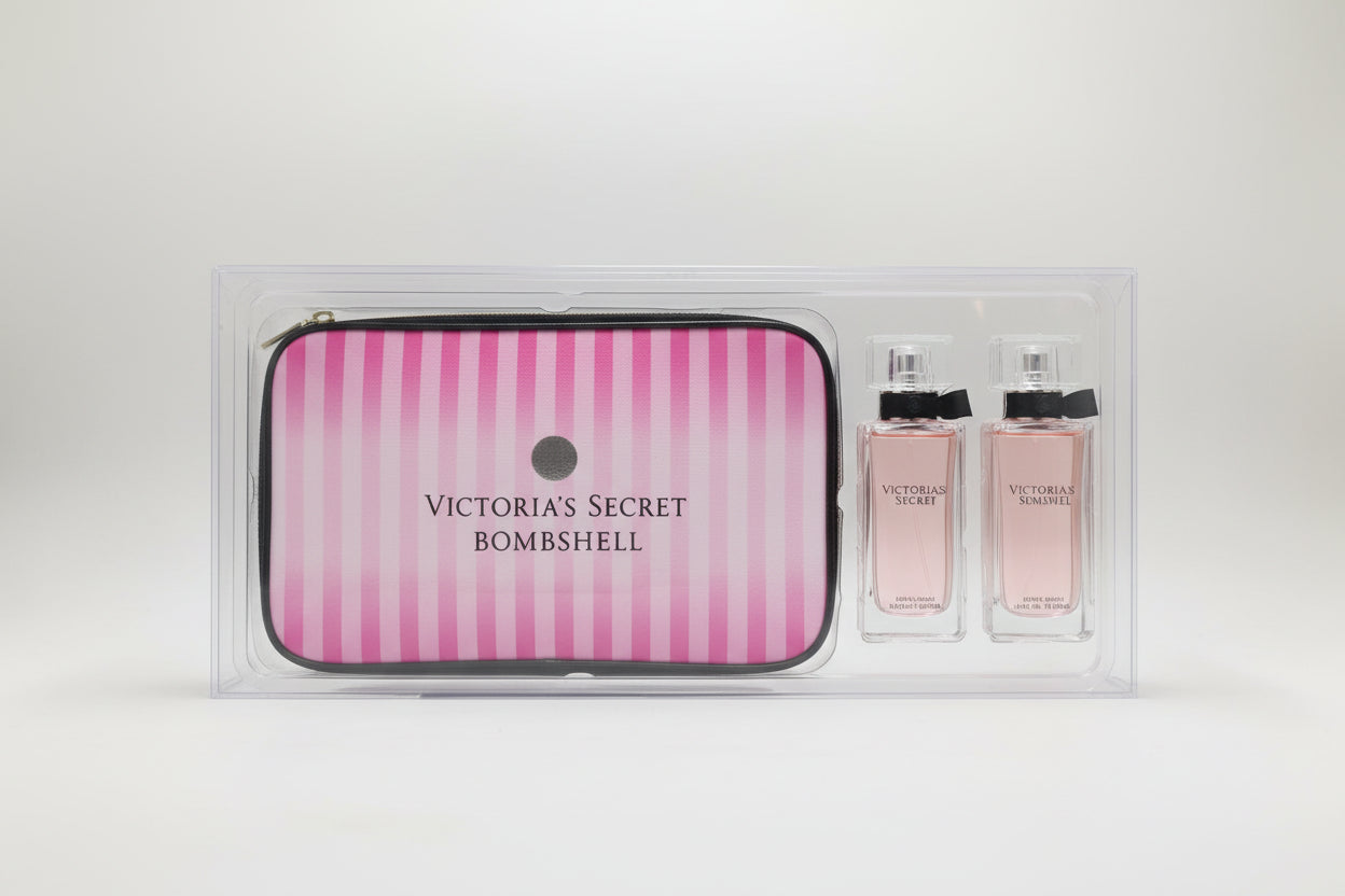 Victoria's Secret Bombshell perfume packaging on a white background