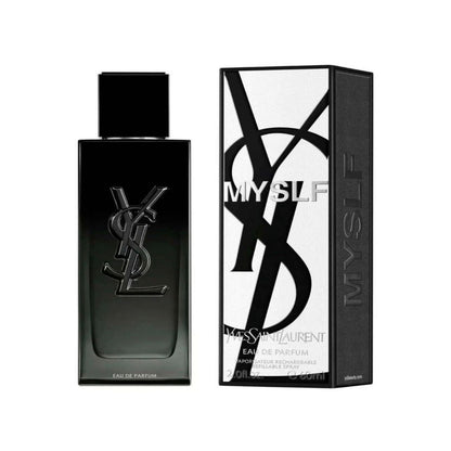 YSL perfume bottle and packaging on a white background
