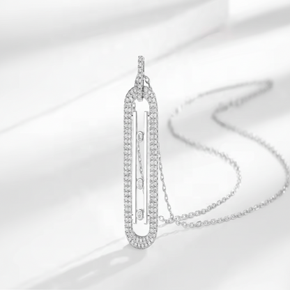 Diamond pendant on a white background