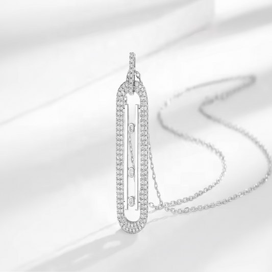Diamond pendant on a white background